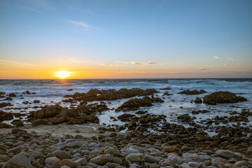 Poster - Sunset on the beach at Monterey Bay California