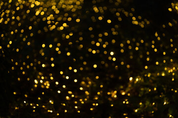 Poster - Abstract bokeh blurry background for lighting festive celebration concept. illumination