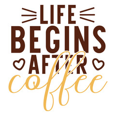 Wall Mural - life begins after coffee