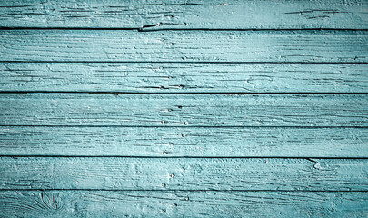 Wall Mural - Blue wooden vintage background