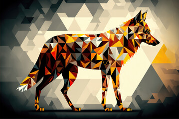 Wall Mural - illustration of a giraffe