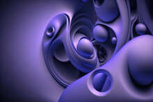 Abstract Background With Circles And Bubbles, Periwinkle Colored Background For Design
