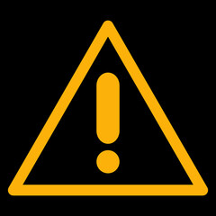 Amber vector graphic on a black background of a dashboard warning light for a malfunction in one of the many onboard systems