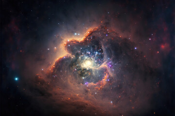 Wall Mural - Supernova Galaxy 8k hype realistic. spiral galaxy in space background. background of supernova nebula and stars, glowing mysterious universe. Space texture illustration. Generative ai