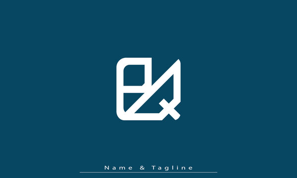 Alphabet letters Initials Monogram logo PQ , QP