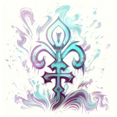 Wall Mural - Ankh, key of life symbol - By Generative AI