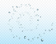 Bubbles underwater texture isolated on transparent background. fizzy air, gas or clean oxygen bubbles under sea water. Realistic effervescent champagne drink, soda effect for your design.spiral