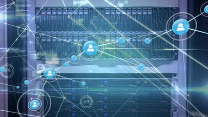 Poster - Animation of network of connections over server room