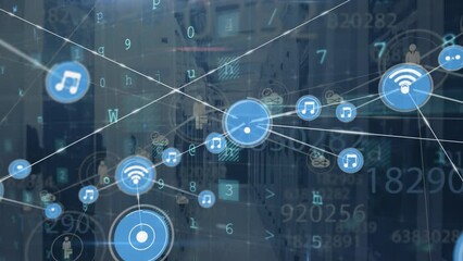 Poster - Animation of network of connections over server room