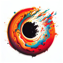 Wall Mural - Abstract Black hole - By Generative AI