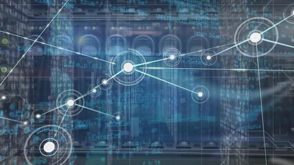 Poster - Animation of network of connections over server room