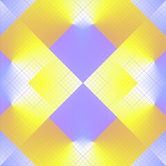 Aufkleber - Symmetrical background with trendy gradient. 3d rendering kaleidoscopic pattern. Digital illustration