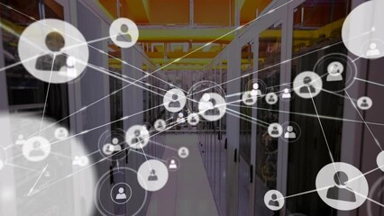 Poster - Animation of network of connections over server room