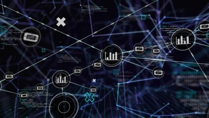 Poster - Animation of network of connections over data processing