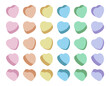 © Jennifer Ringhof - Candy Hearts Isolated Vector Shapes Valentine's Day Conversation Sweets 3D Scalable Multicolored