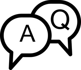 Poster - QnA icon vector illustration logo template on white background..eps