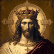Jesus Christ with a crown illustration