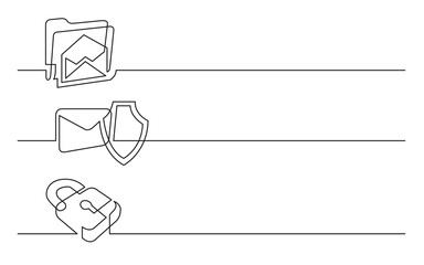 Wall Mural - png image with transparent background of continuous line drawing of various business icons isolated 