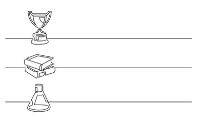 Wall Mural - PNG image with transparent background of continuous line drawing of various business icons isolated symbols
