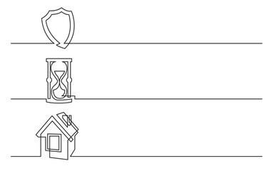 png image with transparent background of continuous line drawing of various business icons isolated 