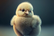 Cute Chick With Isolated Background. Vector Illustration. Generative AI