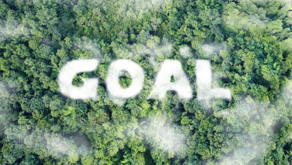 Wall Mural - goal cloud icon. environmental technology concept. sustainable development goals. sdgs.