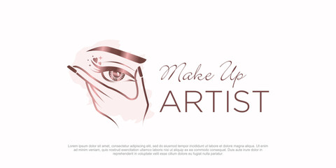 Eyelashes beauty logo vector concept design for fashion