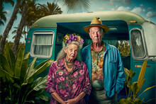 Retired Couple - Spending Their Golden Years In Paradise On The Road