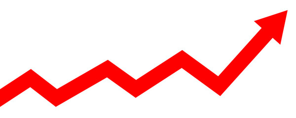Poster - Up increase arrow business financial target background design template. Investment value economy growth concept.