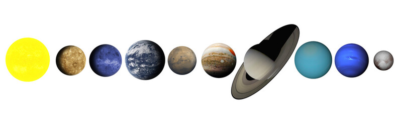 Wall Mural - solar system planets isolated, outer space, milky way galaxy, elements of this image furnished by na