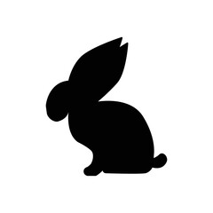 Wall Mural - Rabbit icon illustration. icon related to pet. Silhouette style. Simple vector design editable