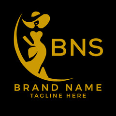 BNS fashion logo. BNS  Beauty fashion house. modeling dress jewelry. BNS fashion technology  Monogram logo design for entrepreneur and best business icon. 
