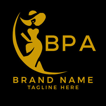 BPA fashion logo. BPA  Beauty fashion house. modeling dress jewelry. BPA fashion technology  Monogram logo design for entrepreneur and best business icon. 

