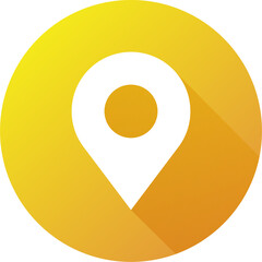 Poster - Map location pin icon in flat design style. Address signs illustration.