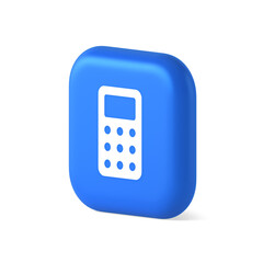 Aufkleber - Calculator button mathematical number counting web application design 3d realistic isometric icon