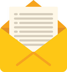 Sticker - Mail report icon flat vector. Document paper. List task isolated