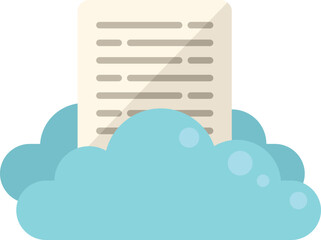 Poster - cloud online study icon flat vector. school course. distance class isolated