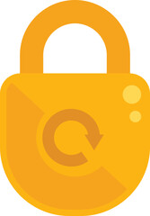 Poster - Padlock password recovery icon flat vector. Page log. Internet design isolated