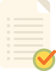 Poster - Paper control icon flat vector. Screen work. Monitor video isolated