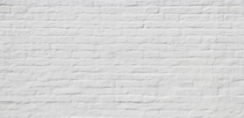 Wall Mural - Rough white brick wall texture or background