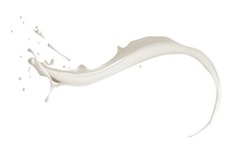 Milk Splash  on transparent png, easy to use