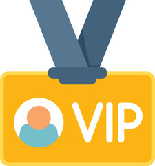 Poster - Vip event card icon flat vector. Business time. Calendar manager isolated