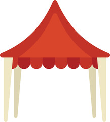 Sticker - Event tent icon flat vector. Plan manager. Office task isolated