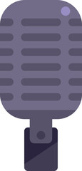 Sticker - Event music microphone icon flat vector. Business time. Task meeting isolated