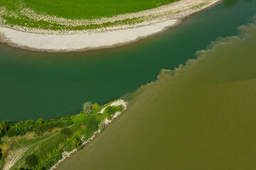 Castelnuovo Bocca d'Adda. l'Adda si immette nel Po