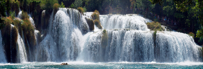 Wall Mural - Waterfalls in Krka National Park, Croatia