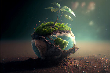 beautiful green globe for Earth day