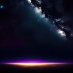 art illustration of the night sky . Generative AI