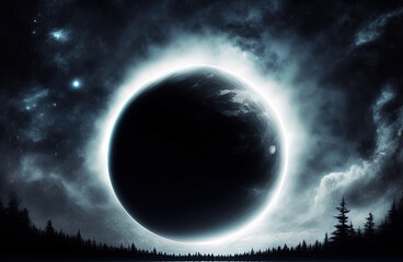 art illustration of the night sky . Generative AI