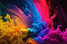  A Colorful Background With A Lot Of Colors In It And A Black Frame Around It That Has A Black Border Around The Edges Of The Image And A Red, Blue Border, Yellow, Red, Blue, Green, Pink,.